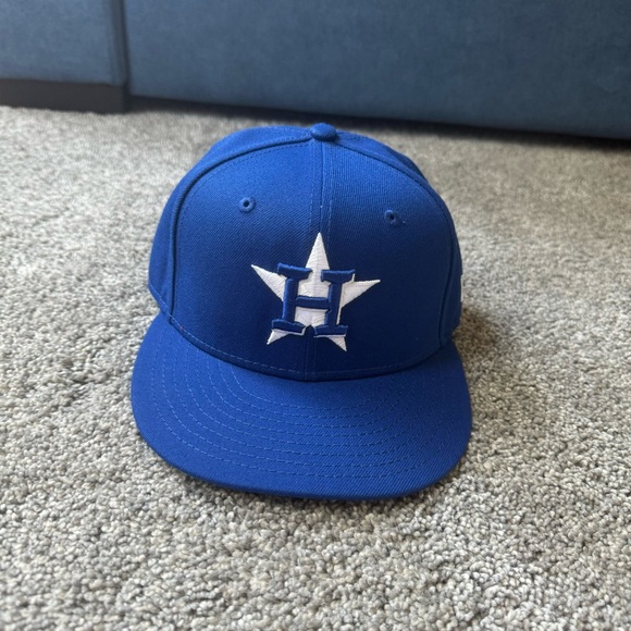 New Era Houston Astros 59fifty fitted Hat Royal Blue Size 7 NWOT - Picture 2 of 9